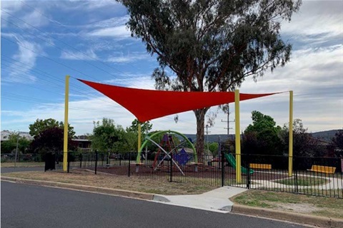 New shade sail at Coolebah Park - October 2024