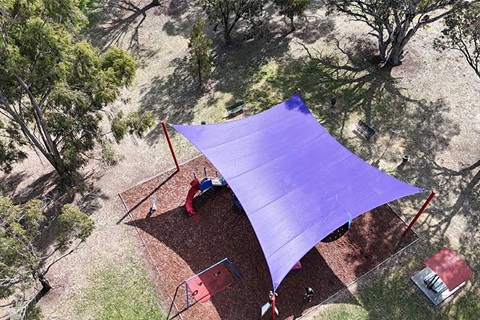 New shade sails installed at David Madew park October 2024